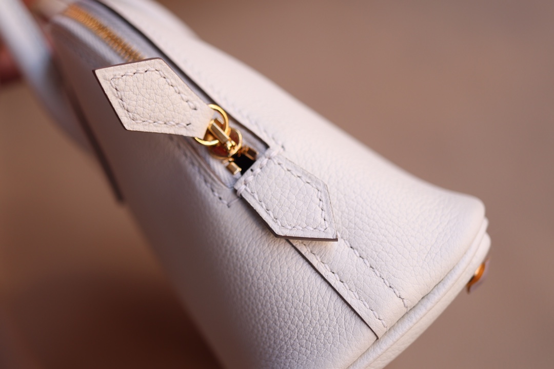 에르메스 미니 볼리드백 화이트 금장 에버컬러